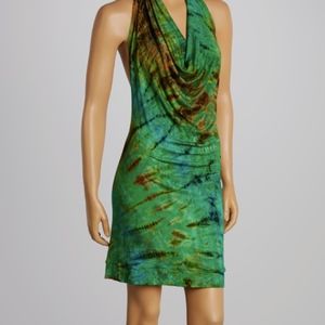 Jayli Open Back Tie-Dye Halter Dress
